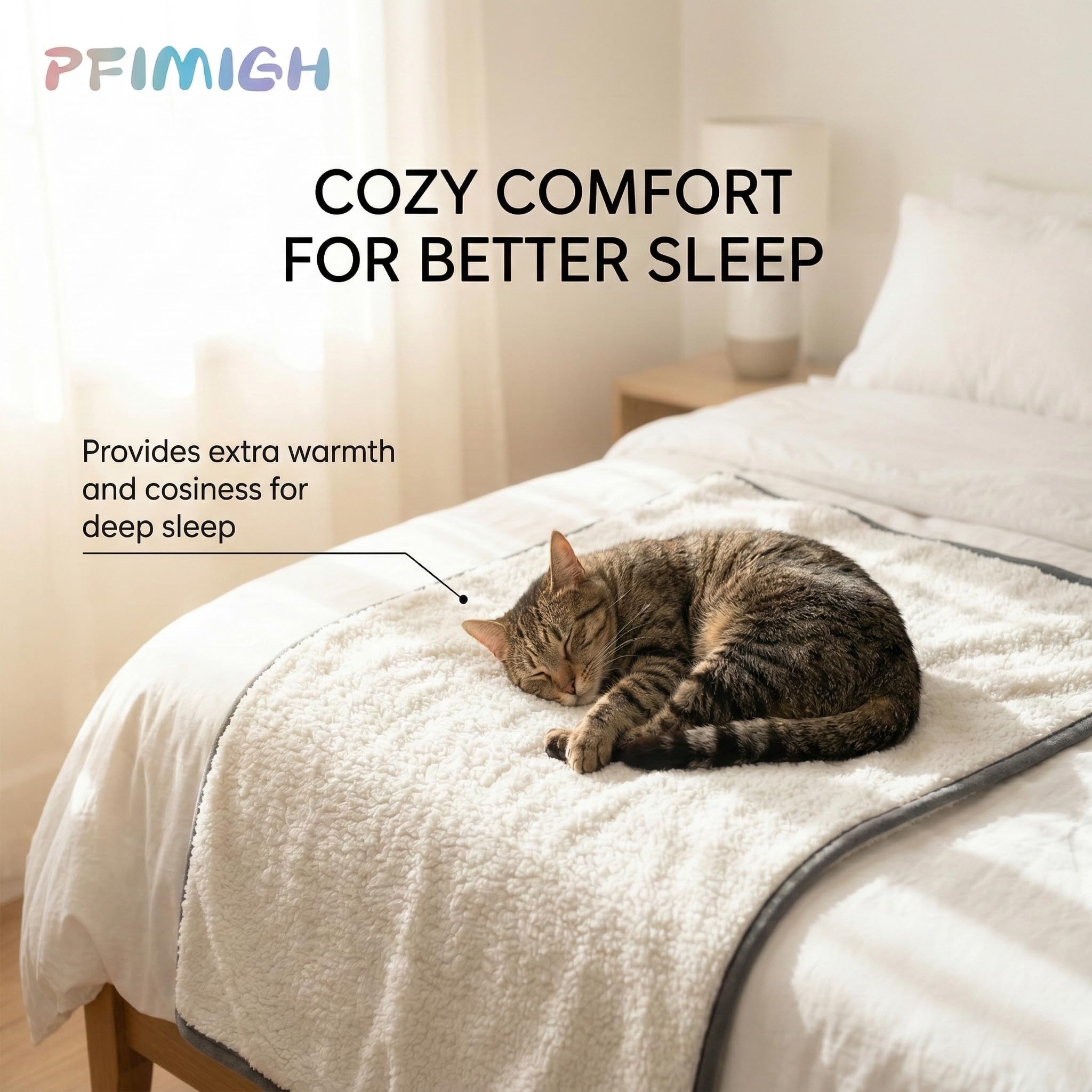 Manta Impermeable para Perros, 3 Capas de Franela y Sherpa, Cobertor Reversible Protector para Cama, Sofá y Sillón, Gris, 152x203cm