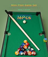 Vista 2 de Mini bolas de billar, juego de 16 bolas de billar, billar de mesa de billar de 1-1/4 pulgadas, mini bolas de billar de resina, bola de entrenamiento
