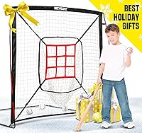 Vista 7 de Red de béisbol – Red de lanzamiento y golpeo (zona de 9 golpes, portátil y de plegado rápido) – Regalos para niños y adolescentes Ayudas