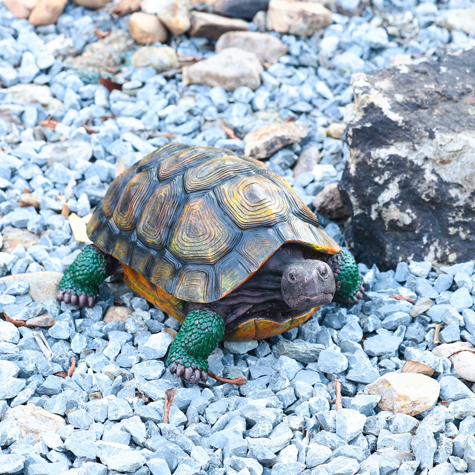 Turtle Statue,Resin Garden Sculpture Indoor/Outdoor Yard Lawn Ornament,Home Decor (Extra Large)