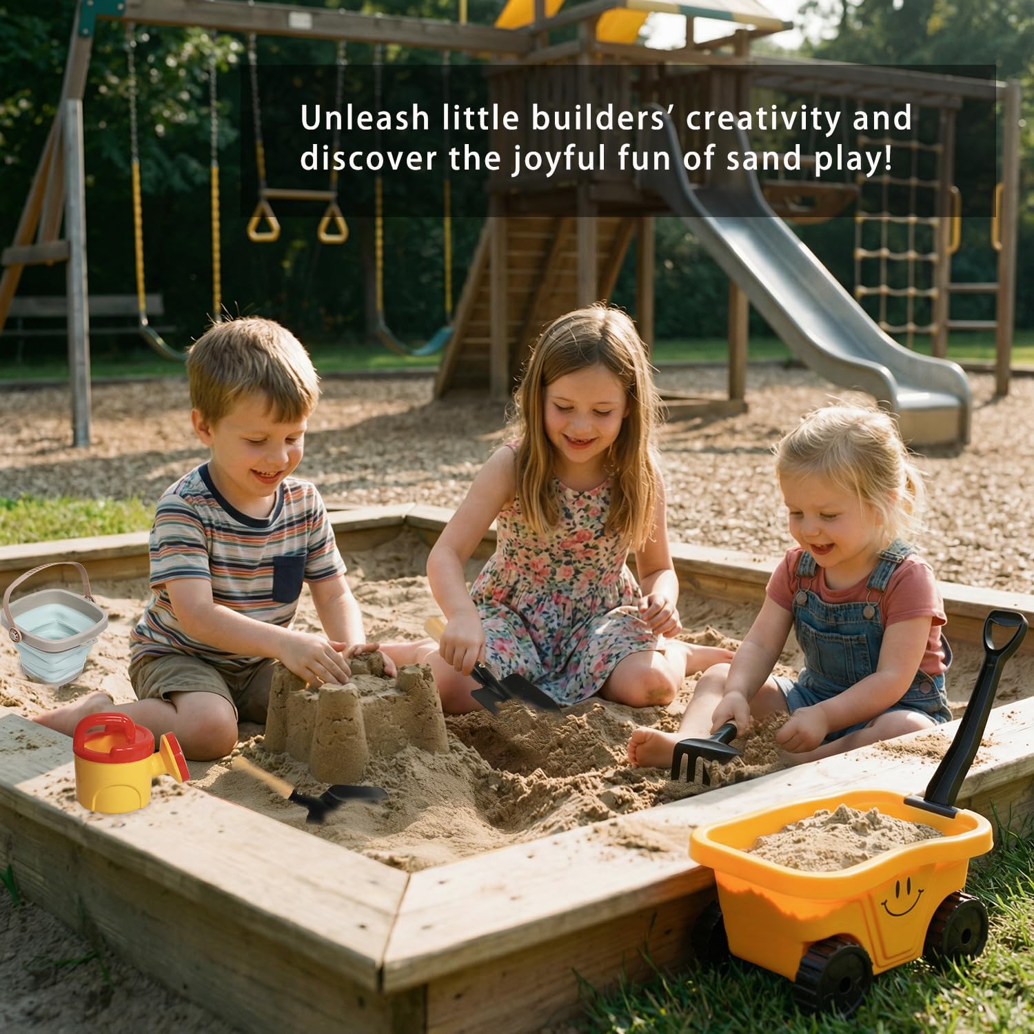 Set di carriole da giardinaggio per bambini, pala e rastrello per scavare, attrezzi e attrezzature da giardino, giocattoli estivi Sand Paracx