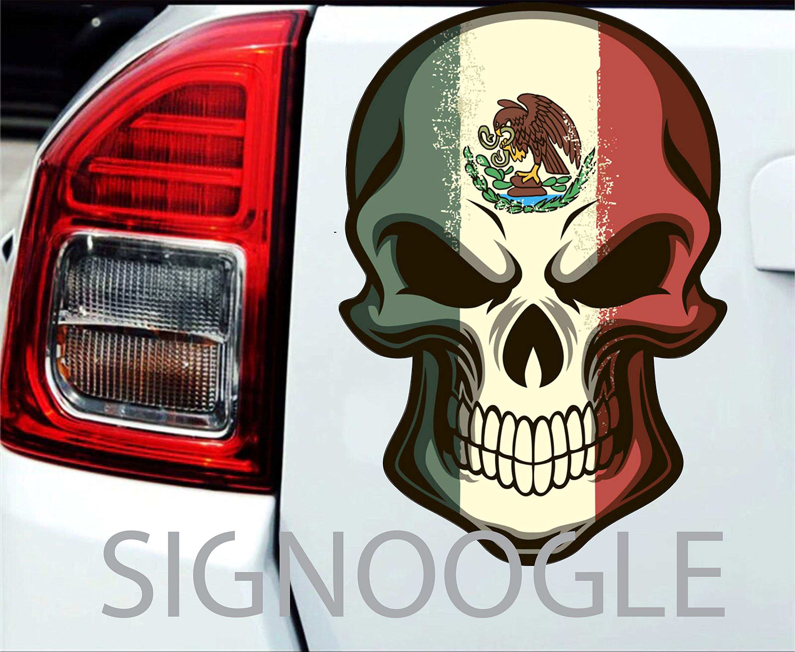 SIGNOOGLE Eagle Skull Graphics 3D Sticker for Car and Bike Body Exterior Wall Decal 13 x 20 cm (Pack of 2)