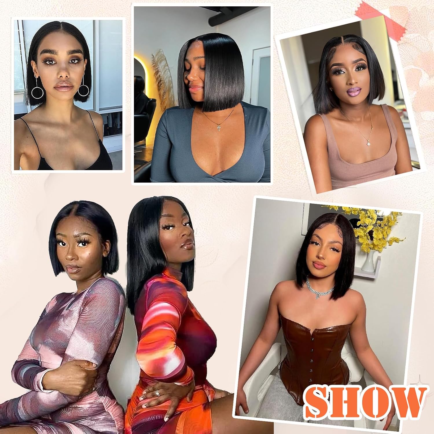 Bob Wig Human Hair 13x4 HD Lace Front Wigs Human Hair 12 Inch Bob Wig Glueless with Baby Hair Straight Short Wigs Natural Black Wear and Go