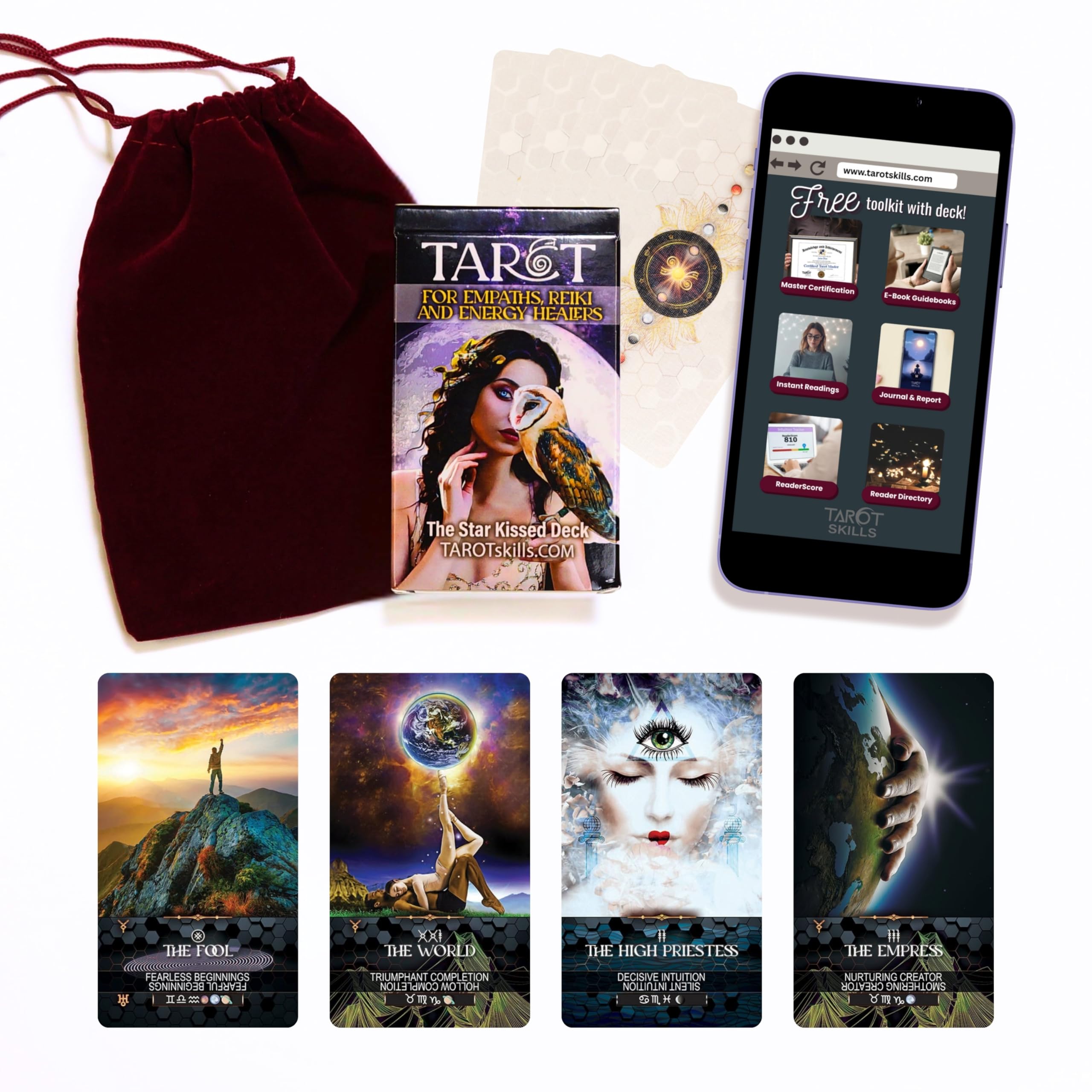 Amazon.com: TAROTskills Star Kissed Tarot Deck – 78 Beginner to