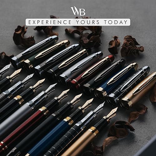 Vista 44 de Wordsworth & Black Majesti - Bolígrafo estilográfico (a cuadros), funda de lujo, acabado cromado; cartuchos de tinta extrafinos, convertidor
