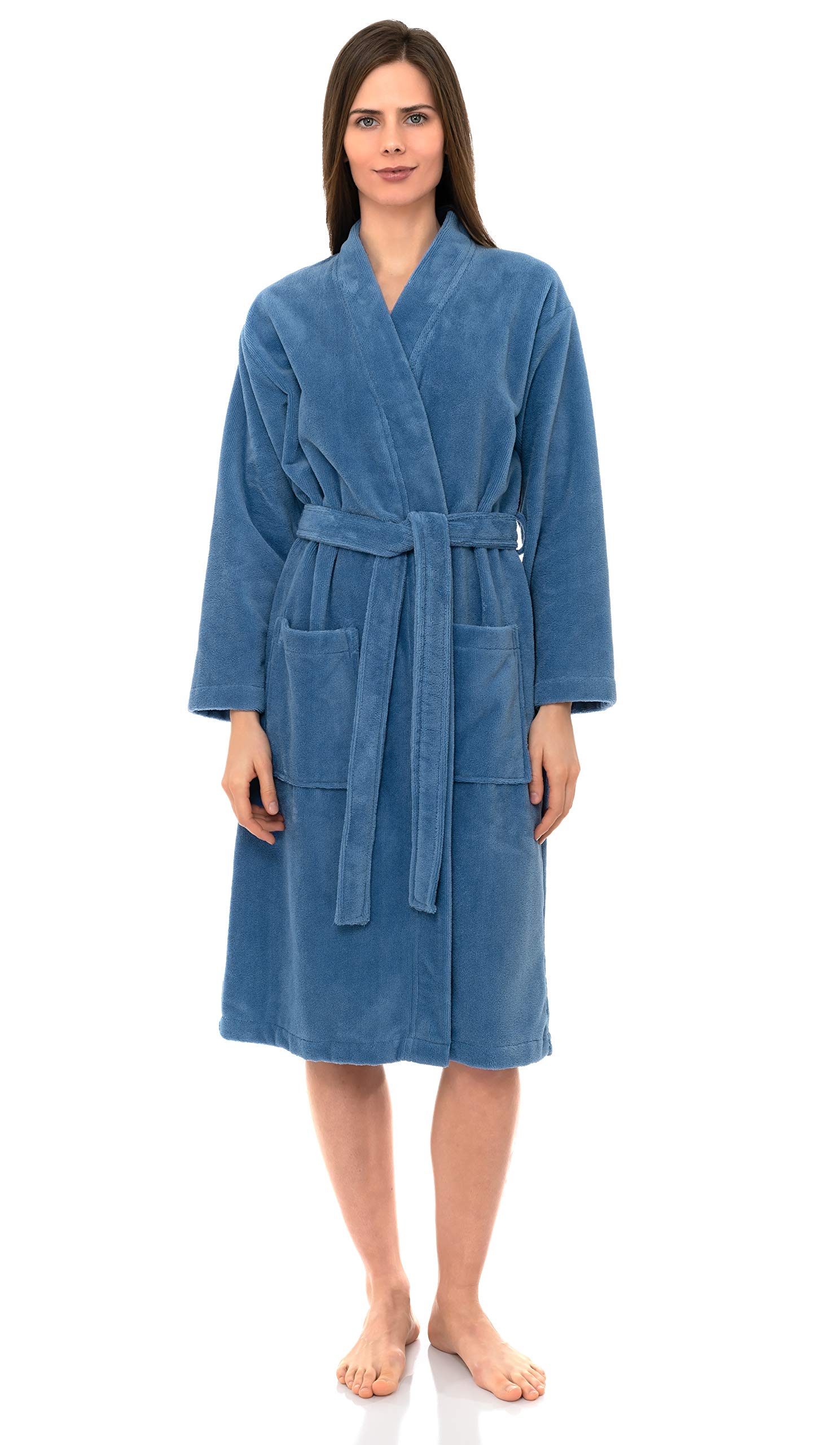 TowelSelections Women's Cotton Lined Absorbent Soft Fleece Robe Terry Bathrobe Made in Turkey