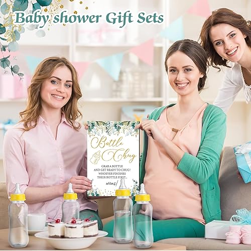 Vista 21 de TrelaCo Cool Baby Shower Games - Juego de regalo con temática de abejas y 12 biberones para baby shower, para juegos de abejas de panal, revelación