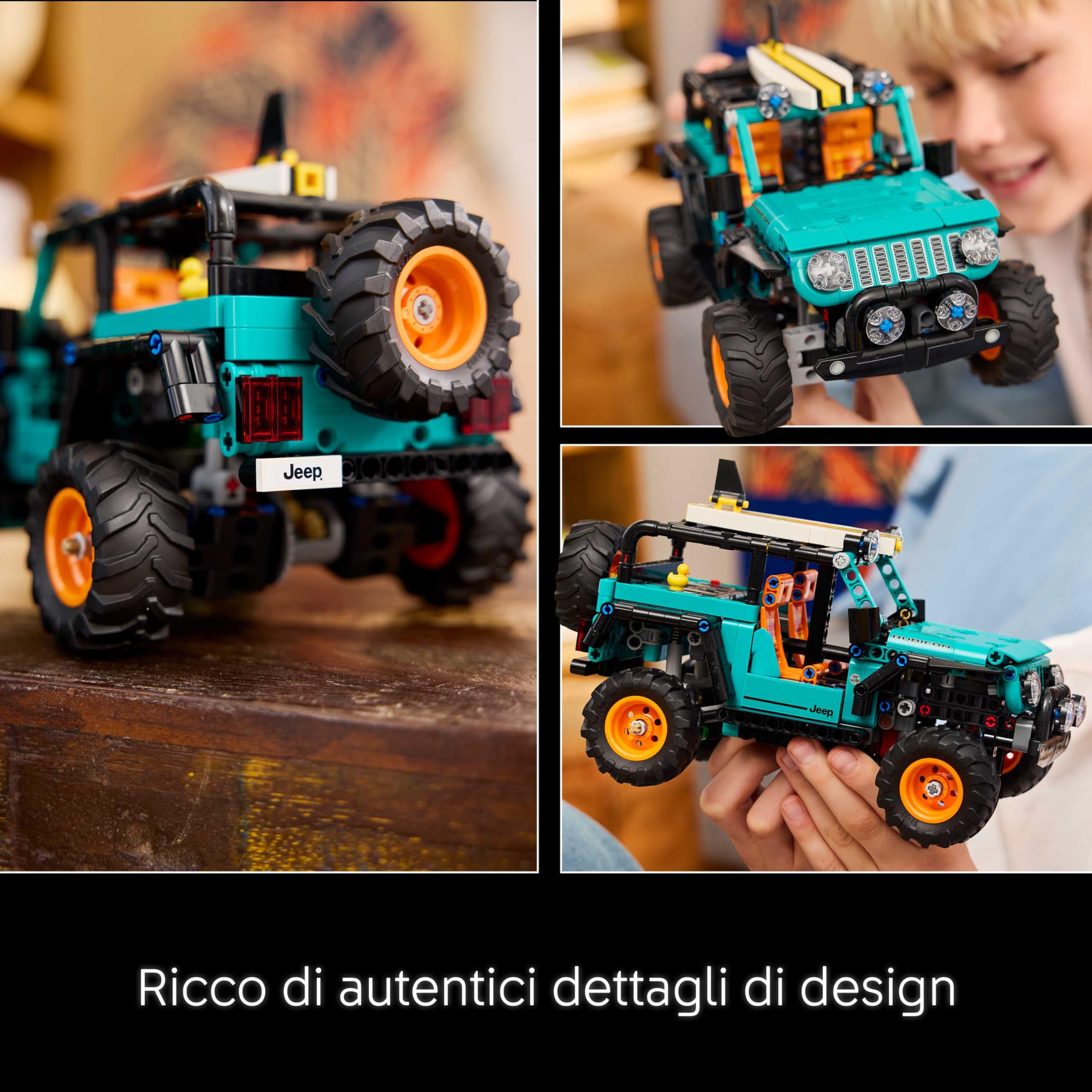 LEGO Technic SUV Jeep Wrangler Rubicon Giocattolo - Modello di Macchina Fuoristrada con Motore V6, Sterzo e Sospensioni - Idea Regalo STEM di Compleanno per Ragazzi da 10 Anni in su - 42227