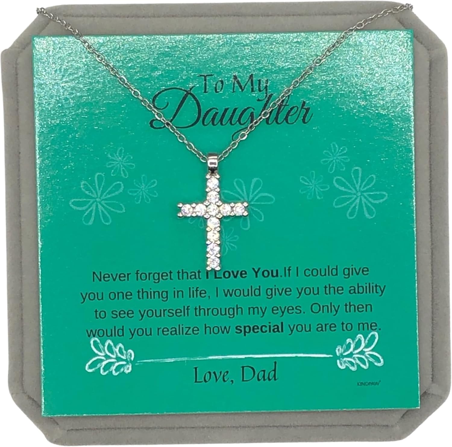 Cross Necklace For Girls – Cute Cross Pendant Necklace For Kids, Teen Daughter From Dad Or Mom