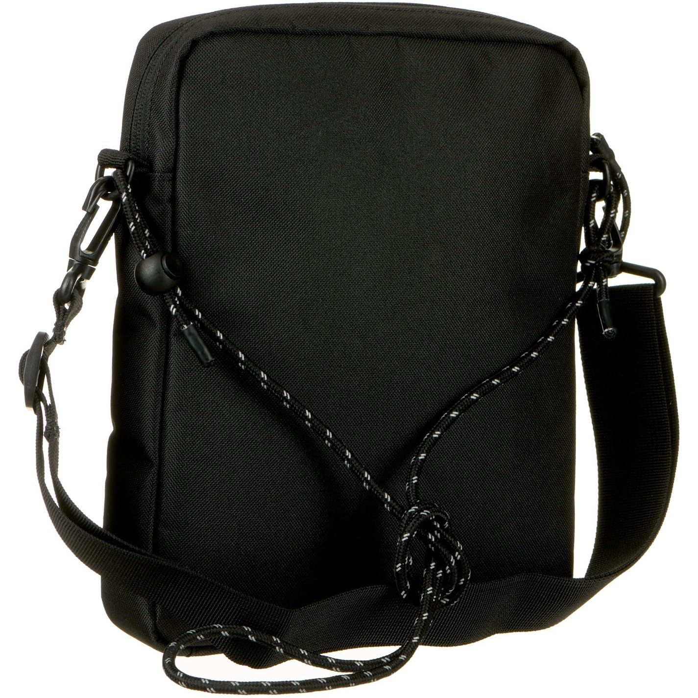 Levi's Męski podwójny pasek północ-południe Crossbody, jeden rozmiar, Zwykły czarny, Rozmiar Uniwersalny