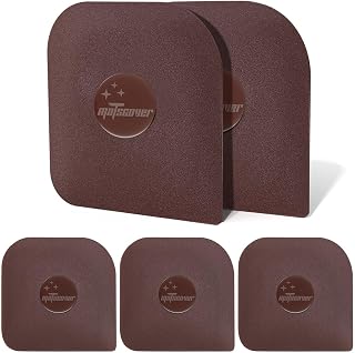 Matscover 5-Pack Non-Scratch Plastic Pan Scrapers for Pots, Pans, Cast Iron - Sturdy Upgraded Kitchen Cleaning Tool