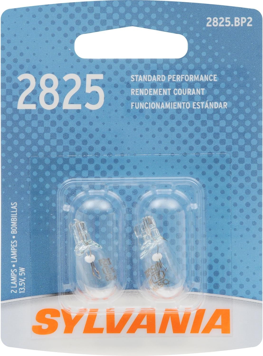 SYLVANIA 2825 Basic Miniature Bulb, (Contains 2 Bulbs)