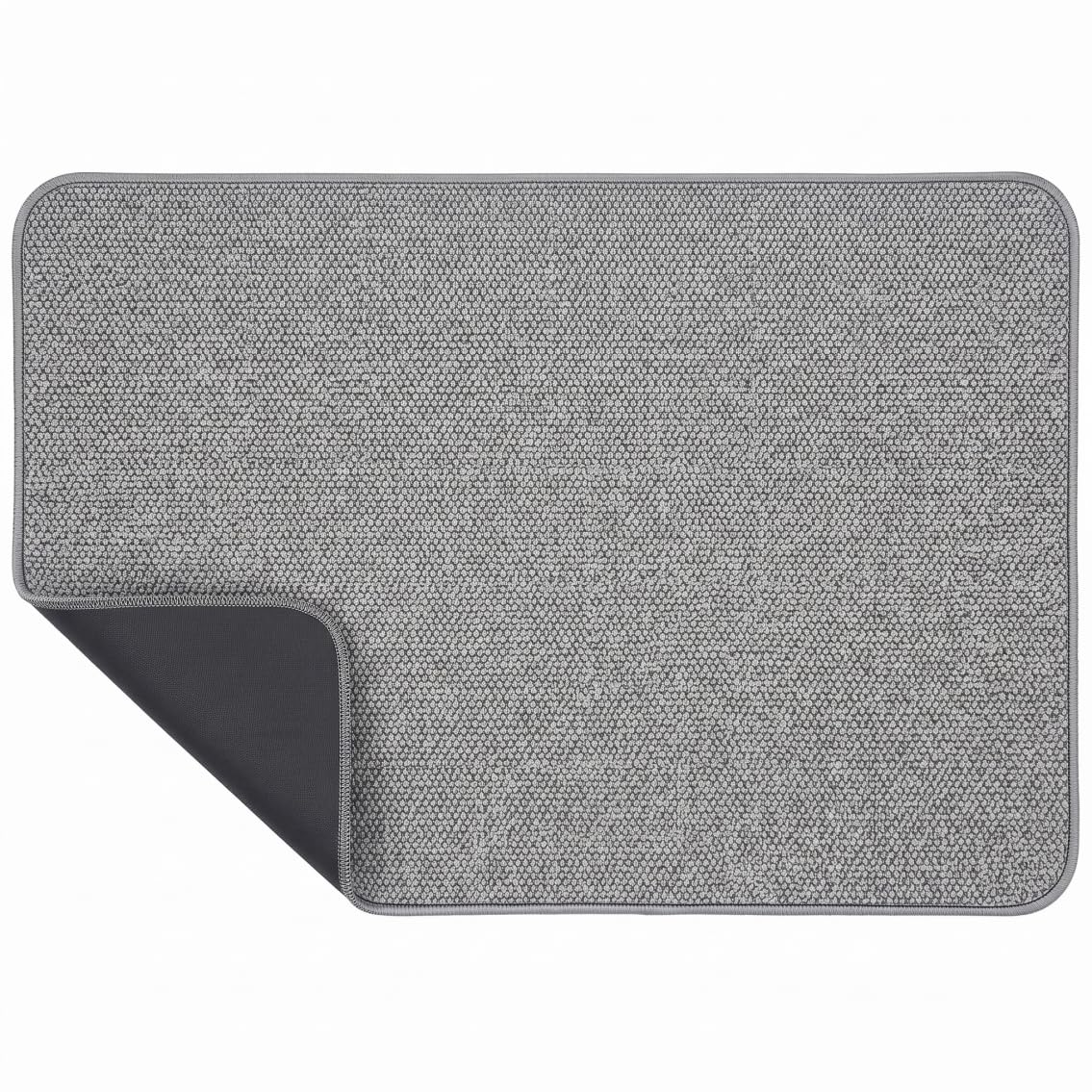 Nukinp Absorbent Bath Mat, Quick Dry Non-slip Bathroom Rug Washable Thin Bath Mat, 20x32inch, Grey