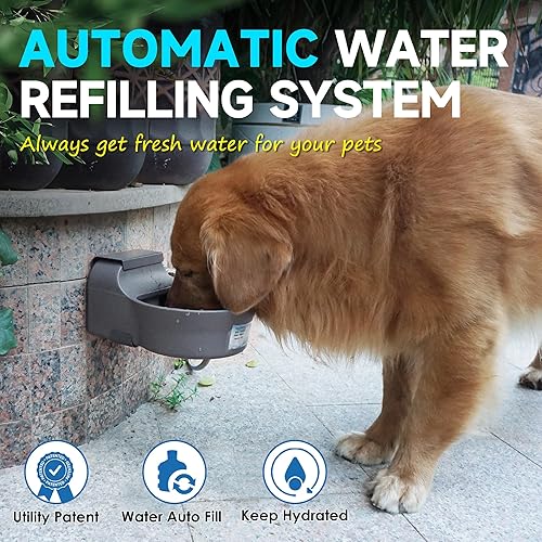 Miniatura 2 de Dispensador automático de agua para perros con soporte antipunta, dispensador de agua para perros de 68 onzas, alimentador de agua de recarga