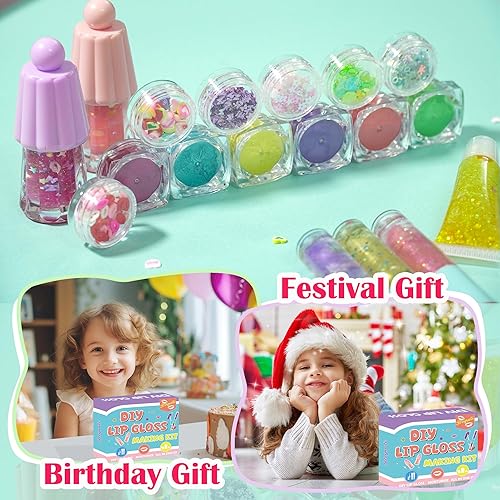 Miniatura 6 de Kit de fabricación de brillo de labios de bricolaje, haz tus propios brillos de labios hidratantes, esmalte de labios hecho a mano, juego brillante
