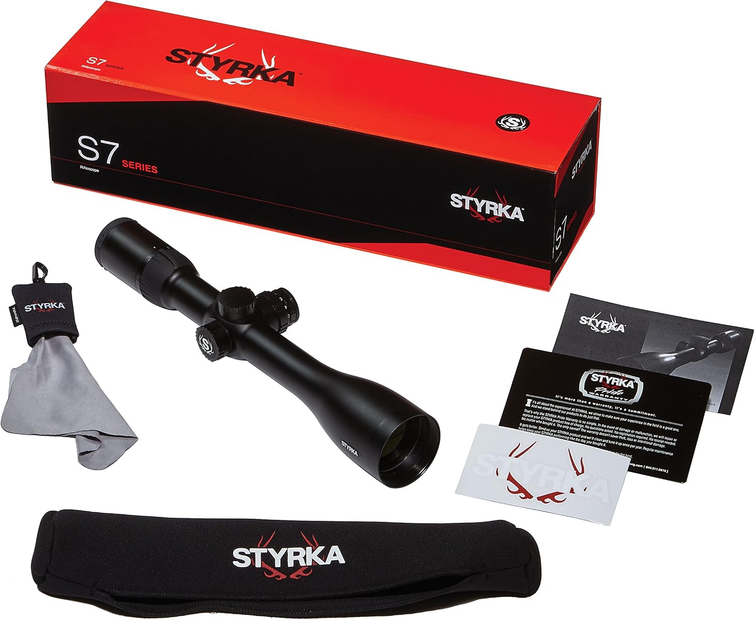 Styrka S7 Series 3-12x42 Illum Plex Riflescope, Black, ST-95021-Aircraft Grade Aluminum 30mm Tube, Waterproof, SXL-MAX Coated Optics for Superior Brightness and Color-Hunting Rifle Scope-Styrka Strong