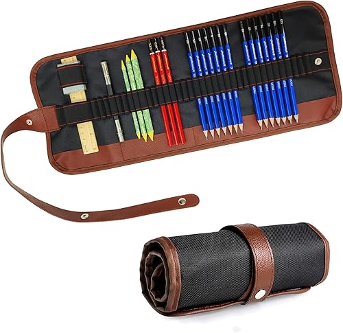 Miniatura 11 de Kit de 100 suministros de arte para dibujo, juego de suministros de dibujo profesional con cuaderno de bocetos de 3 colores, libro para colorear,