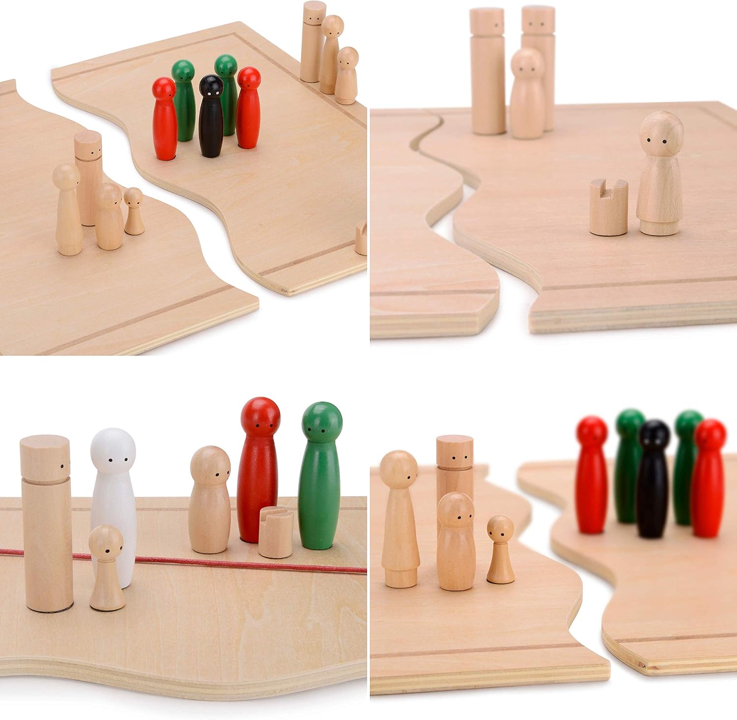 Constellation Board Relationship Board 44 Parts for Coaching Family Constellation systemic Coaching Supervision Facilitation with Manual 34 Figures Many Extras, Made of Wood