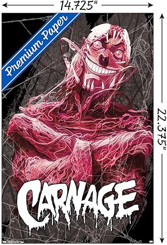 Miniatura 46 de Trends International Marvel Comics Carnage - Insane Wall Poster, 22.4L x 14.7W, Barnwood Framed Version Versión enmarcada Barnwood