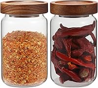 Vista 7 de Frasco de almacenamiento de vidrio con tapas Frasco de vidrio espeso Canister de café Envases de vidrio de borosilicato para alimentos Envases