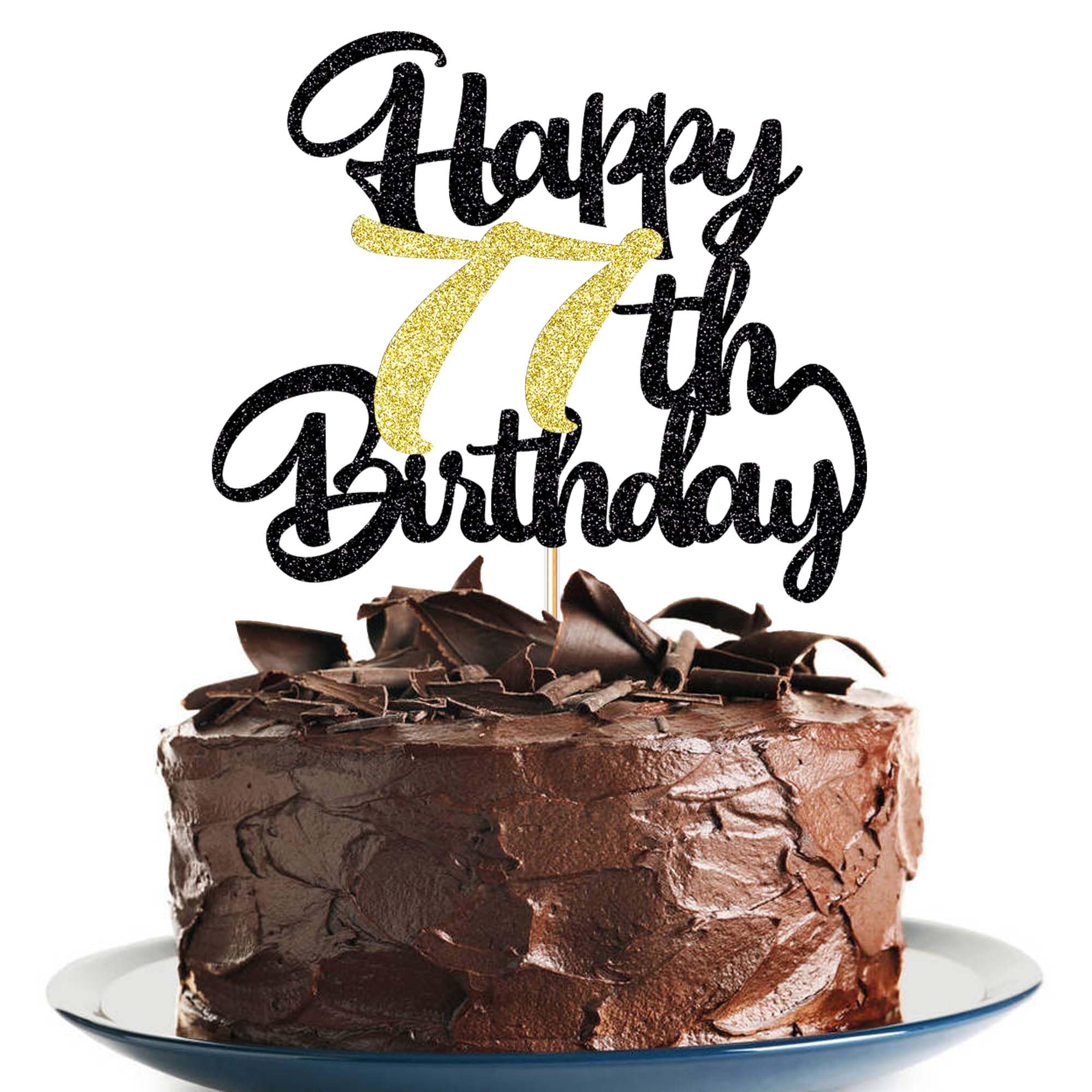 Photo 1 of Klionjor 77th Happy Birthday Cake Topper and Decoration - Party Gift Plugin