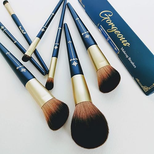 Juego de brochas de maquillaje profesionalcerdas ultrasuaves1 cepillo para polvo, 1 brocha para rubor y 2 pinceles para sombra de ojos GORGEOUS