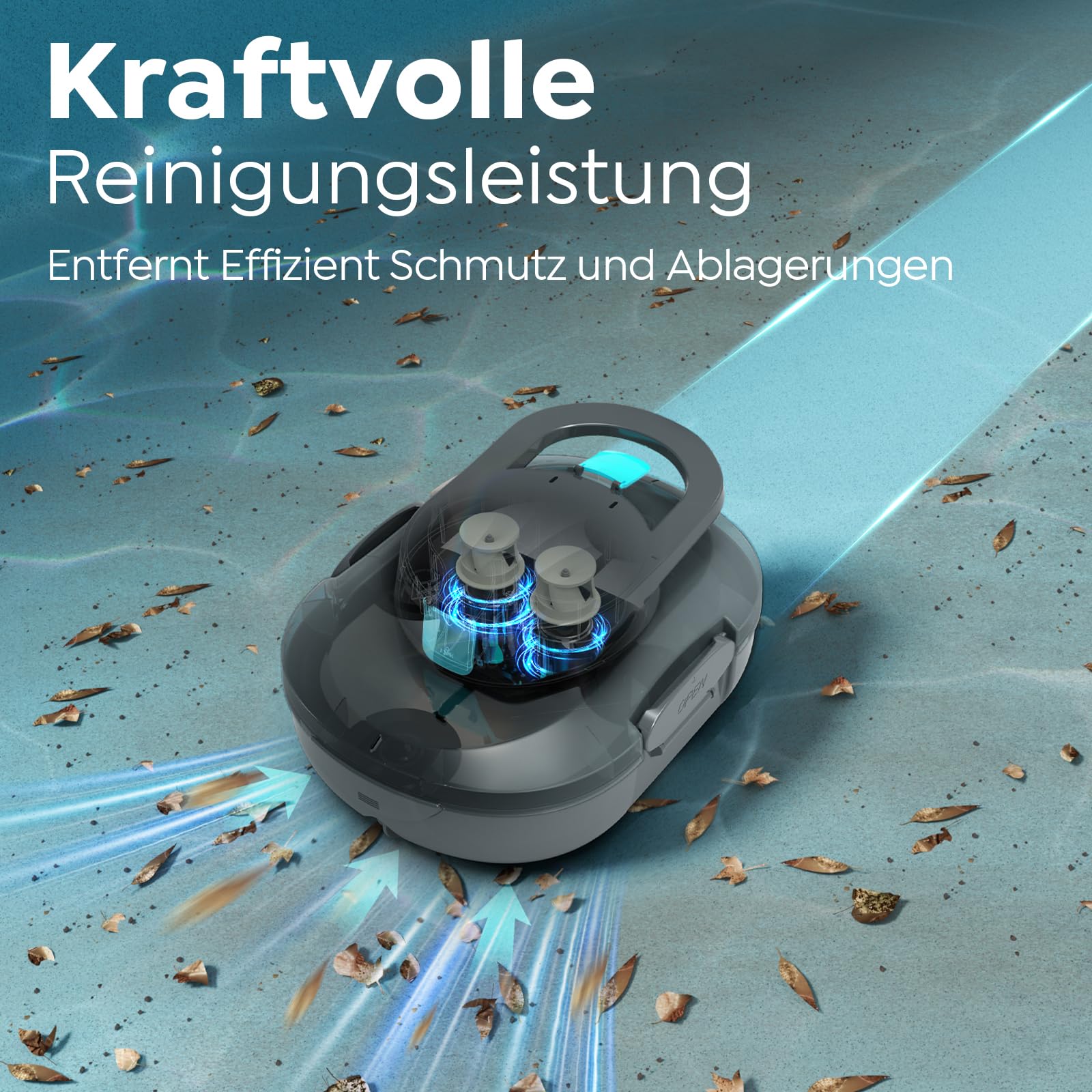 S1PRO 2026 Upgrade Poolroboter mit 120 Min Automatisch Reinigungszeit, Poolsauger Akku mit Dual-Motoren, 2,5H Ladezeit, Leichter Poolreiniger für Oberirdische Pools bis 100 m², Grau