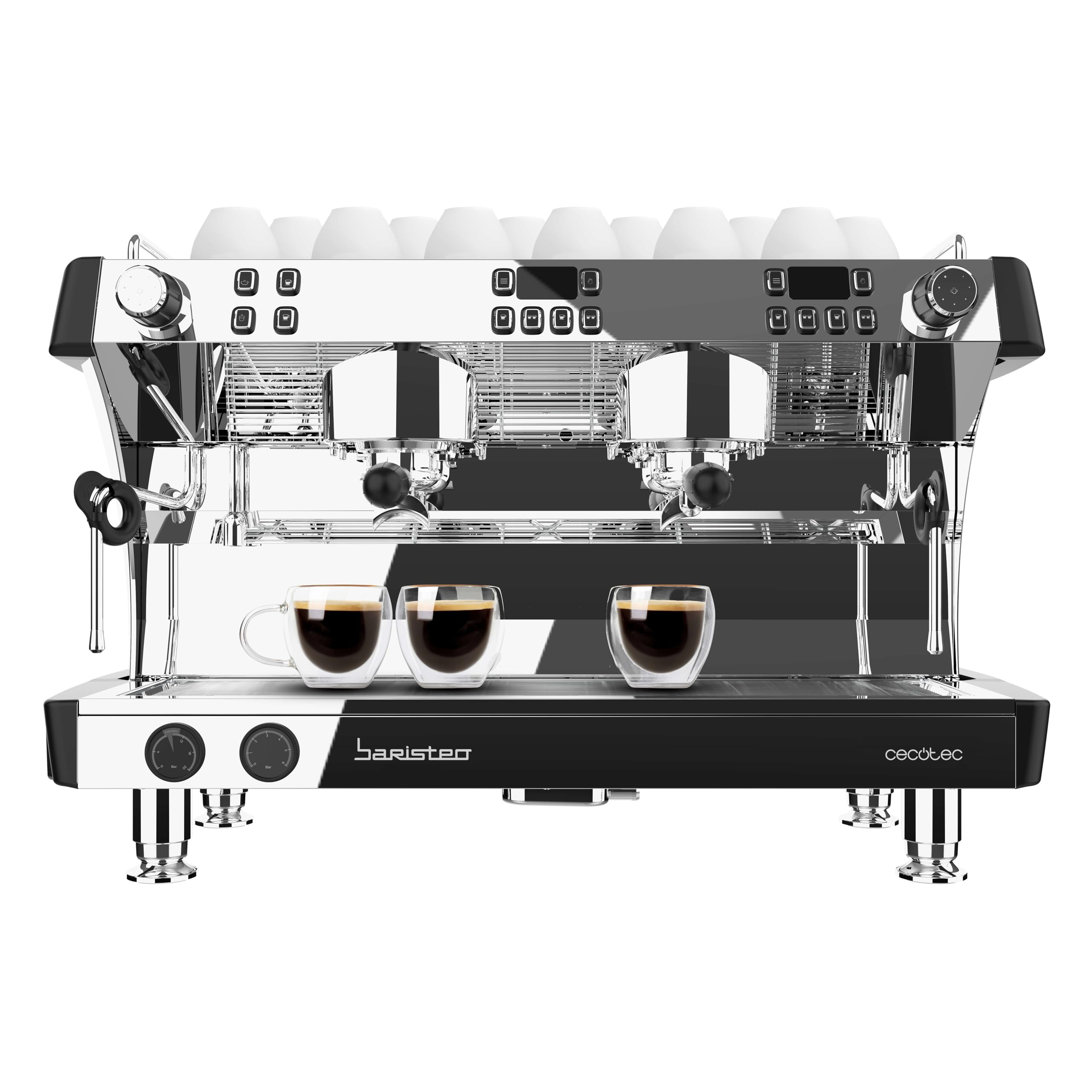 Cecotec Machine à Café Professionnelle Avec Deux Groupes Barista Baristeo Mattina 2x