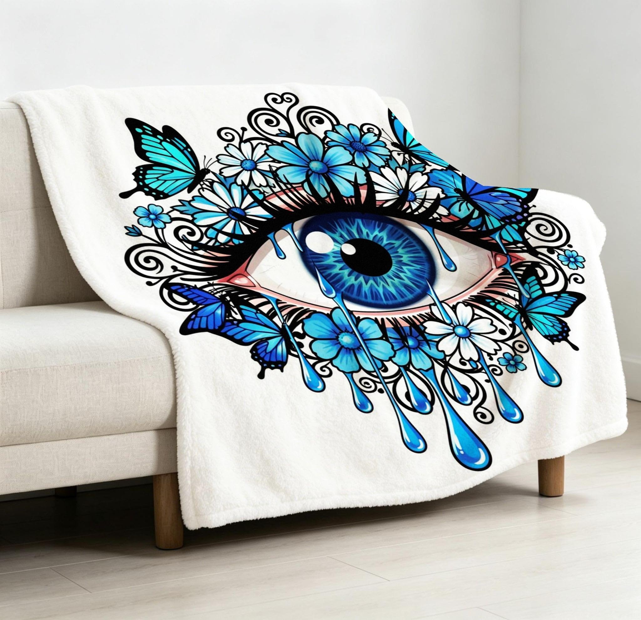 Manta Entretiempo Grande, Cuadro Azul, 220x240 cm, AQ9227