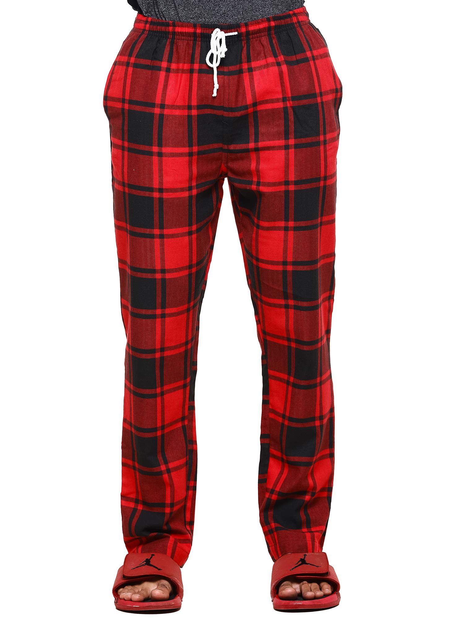 twist Men's StripedChecked Comfort Night Western Global Desi Wear Pyjama Pant Grey-picture-42