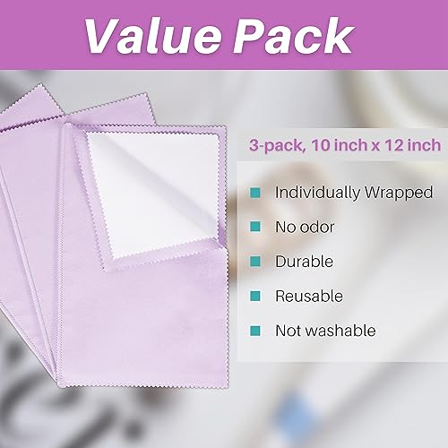 Miniatura 7 de CATIFLIN 3 paños de limpieza de joyas multicapa, paño de pulido grande, paño de limpieza de joyas 100% algodón para joyas de oro, plata y platino