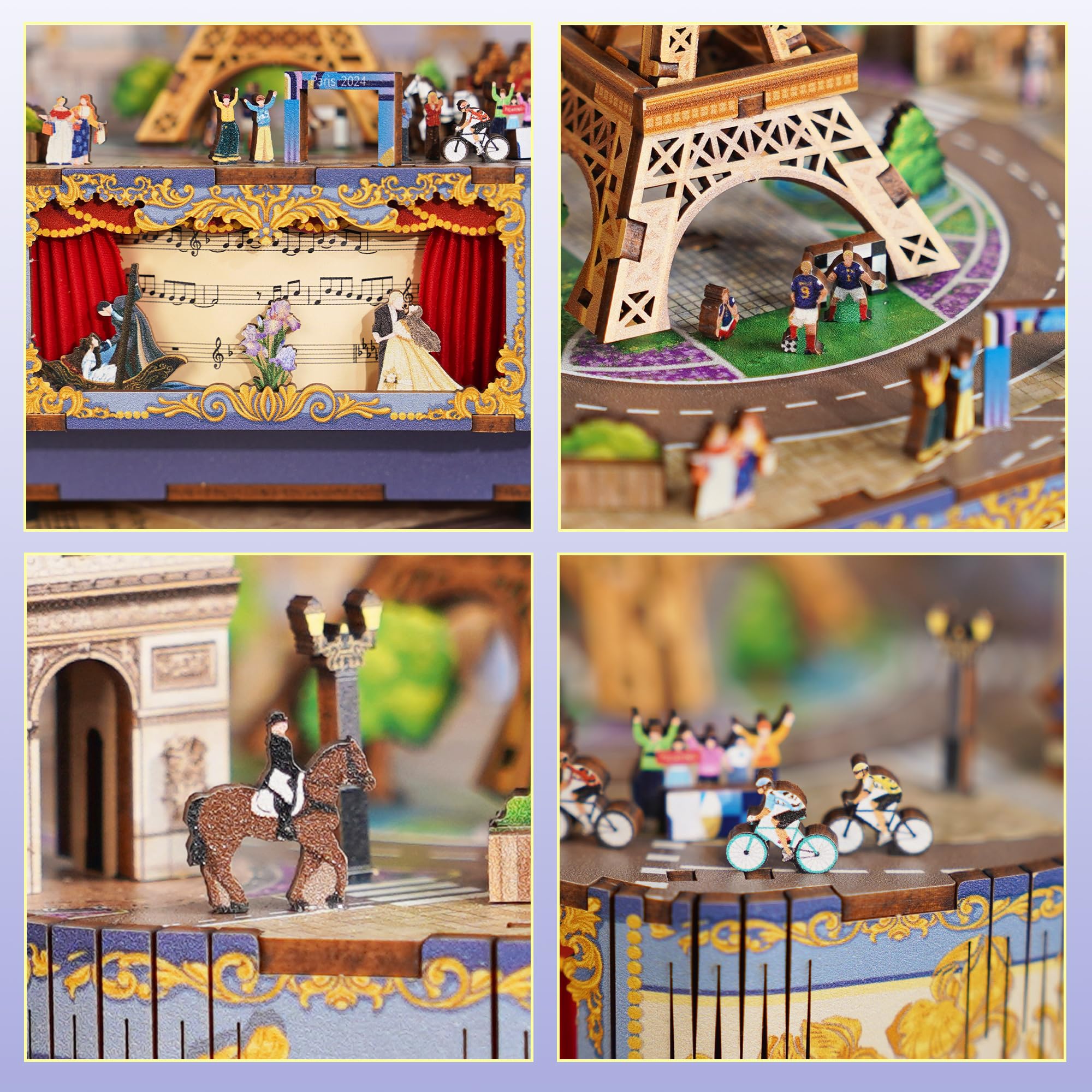 Amazon.com: Tonecheer Wooden Music Box Kit, DIY 3D Puzzle Rotating