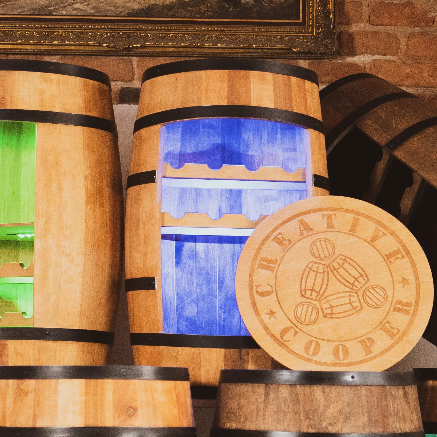 Scaffale per vino in legno – Mini bar – Armadietto per vino uomo e donna – Armadietto da bar con luci a LED – 80 cm di altezza – decorazione retrò scaffale per bar di casa mobili in legno di rovere