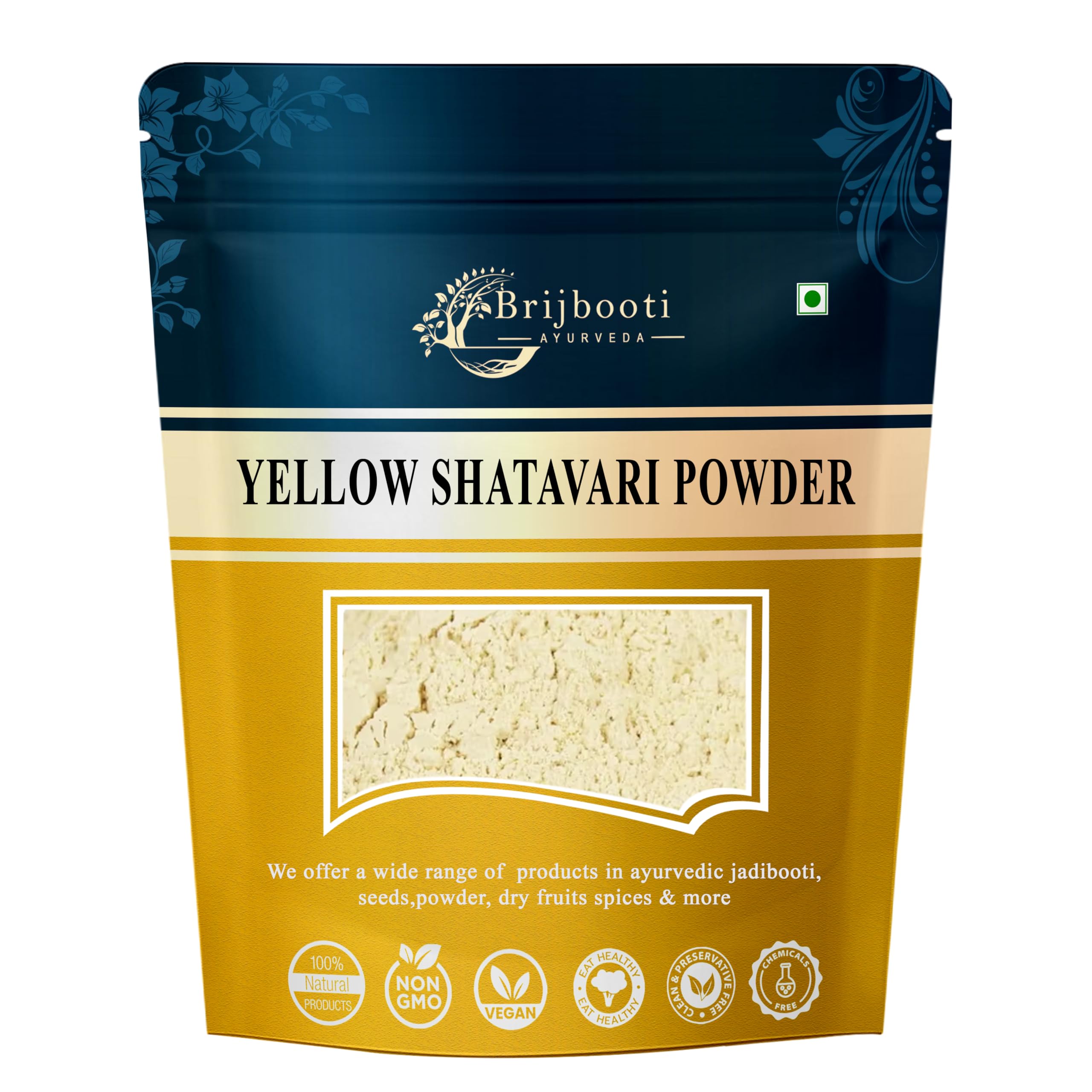 Brijbooti Shatavari Roots Powder (250 Gr) - Indian Asparagus Racemosus - Yellow Shatawar - Organic satawari Pure Yellow Root Powder (B0C2KSTBL6) Amazon Price History, Amazon Price Tracker
