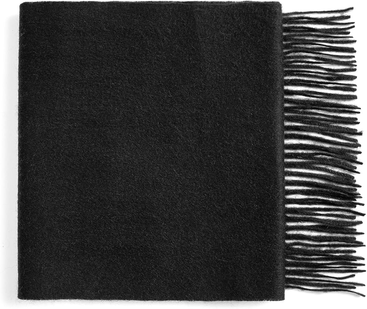 Villand Pure 100% Cashmere Scarf with Fringed Edges, Ultra Soft