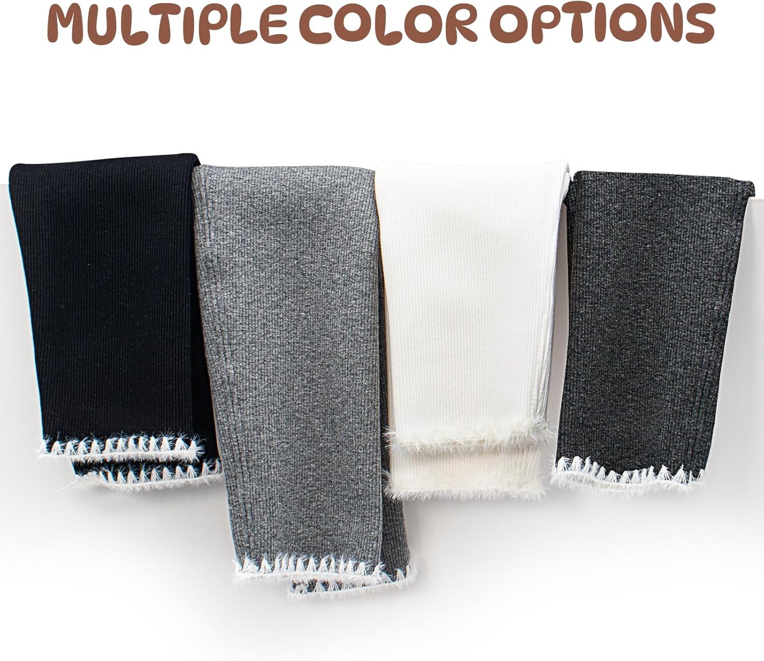 Baby Girls' Fleece Lined Leggings Toddler Winter Thermal Full Length Pants Thick Warm Cotton Solid Tights for Kids - Image 8