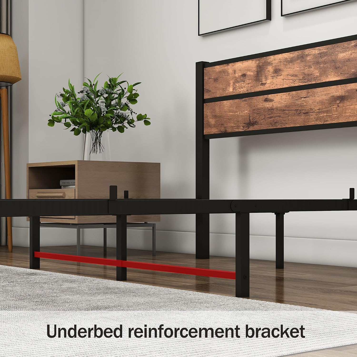 Underbed reinforcement bracket for HOMERECOMMEND bed frame