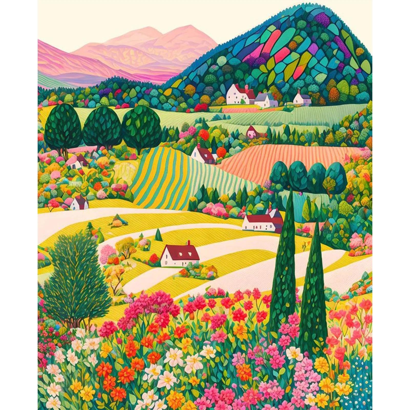 YALKIN Paint by Numbers Kits for Adults, Painting by Number Kits On Canvas,Without Frame DIY Color Oil Painting Acrylic Paints,Home Wall Decor 16x20in/40x50cm — image 1