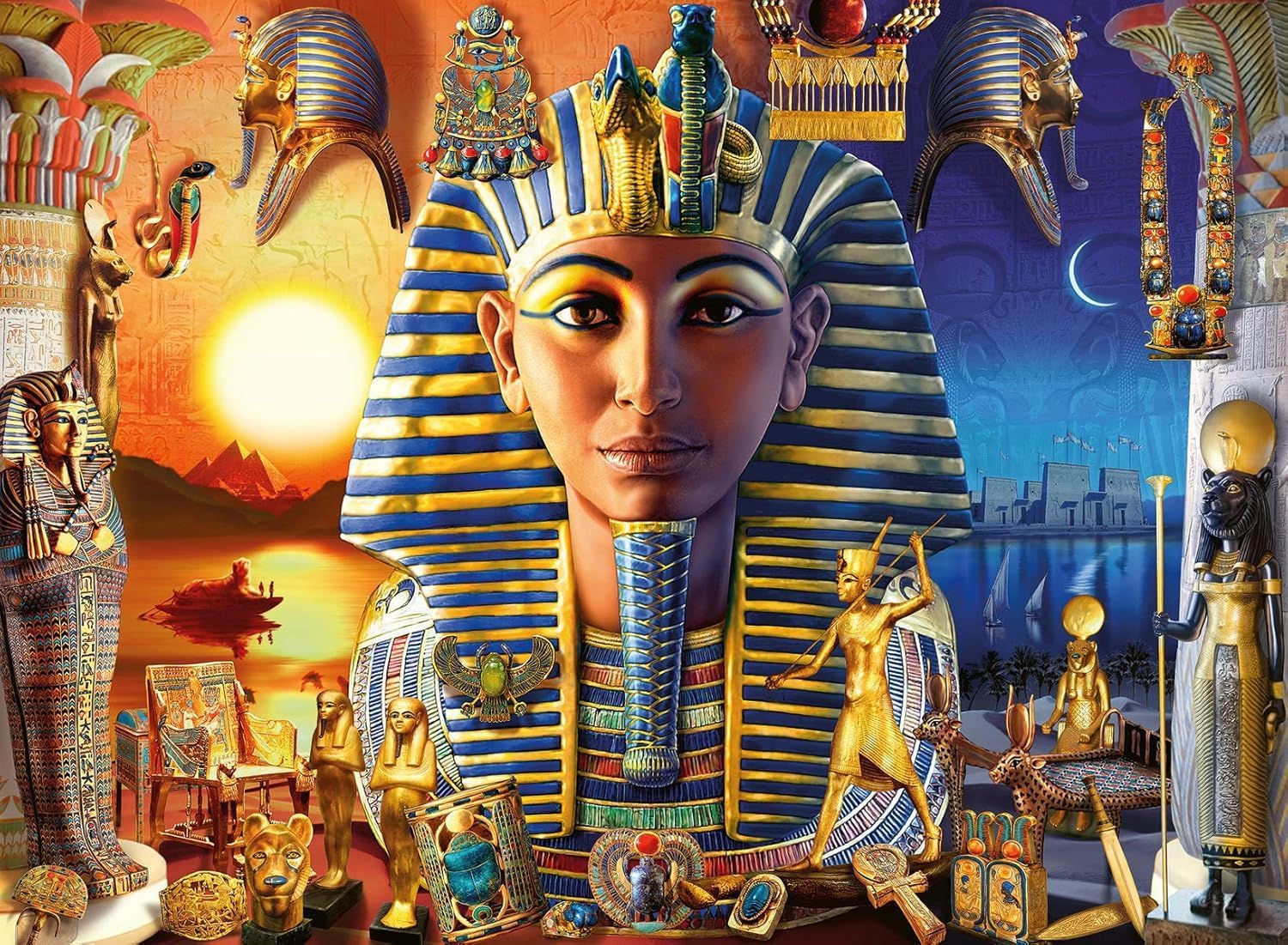 The Pharaoh's Legacy 1000 Piece Jigsaw Puzzle Engaging Ancient Egypt Theme Age-Appropriate Challenge for Kids Robust, Glare-Free Pieces Ideal Gift for Puzzle Lovers