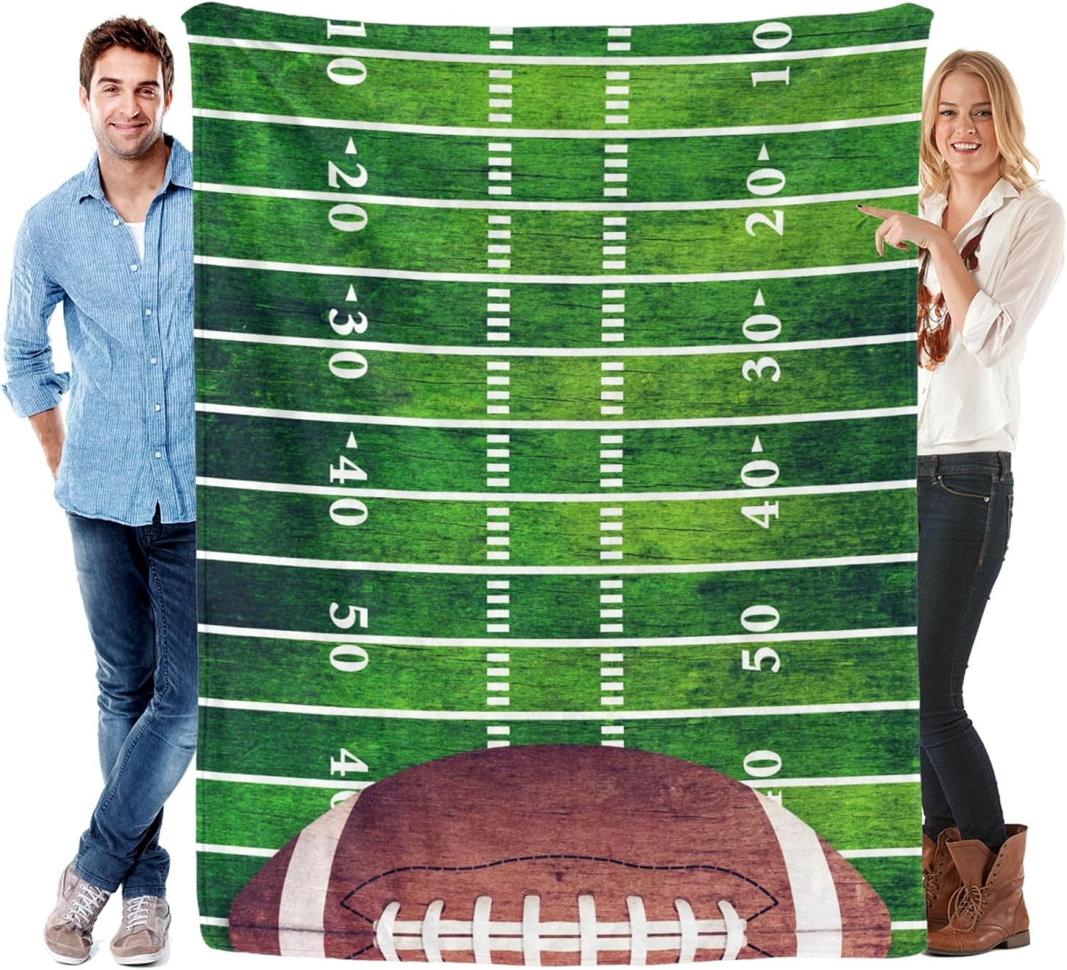 Soccer Throw Blankets for Boys, American Football Gifts for Adult Mens Sports Lover Players Fans or Coach, Cool Birthday, Bed Sofa Flannel Blankets for Bedroom Home Decor 50"X60"