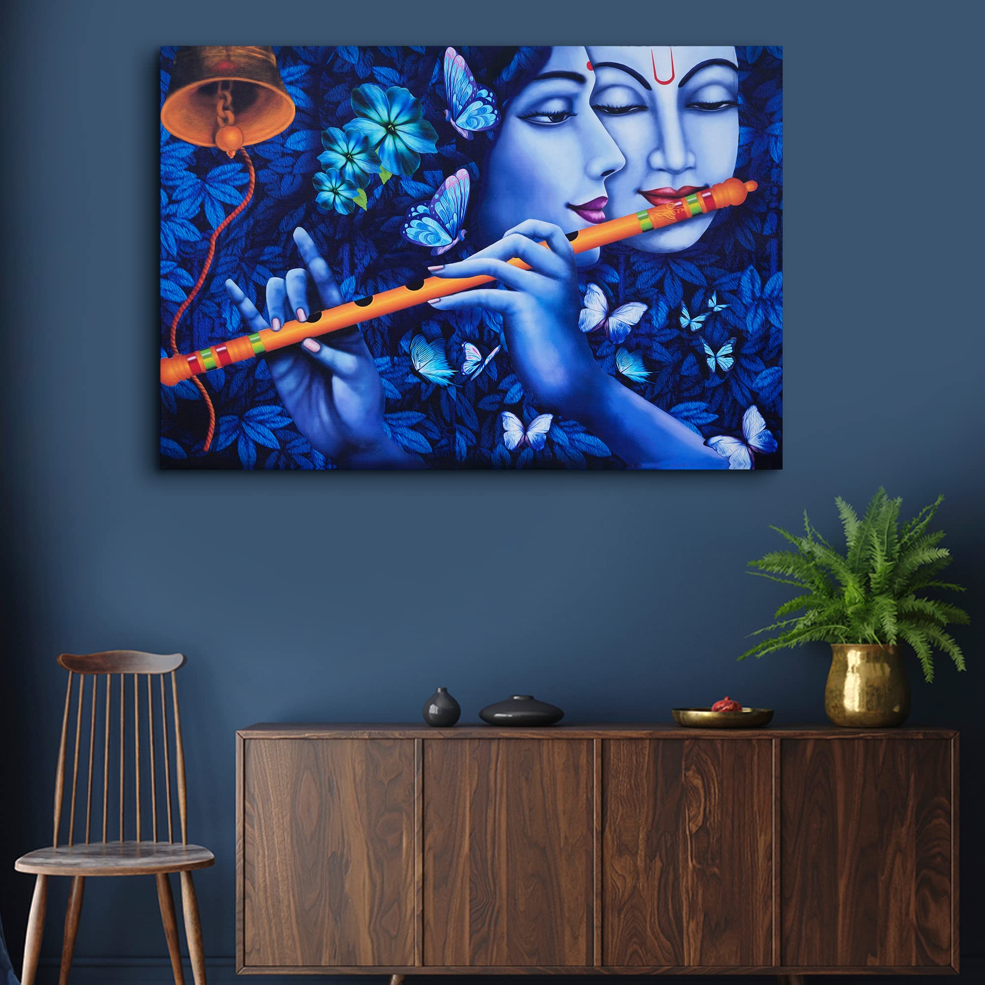 Saumic Craft Framed Cotton Canvas Wall Paintings For Living Room , Bedroom , Home Decor Decorations ,Hall,Office, Big Size Wall Decor ( 85 X 55 CM ) K