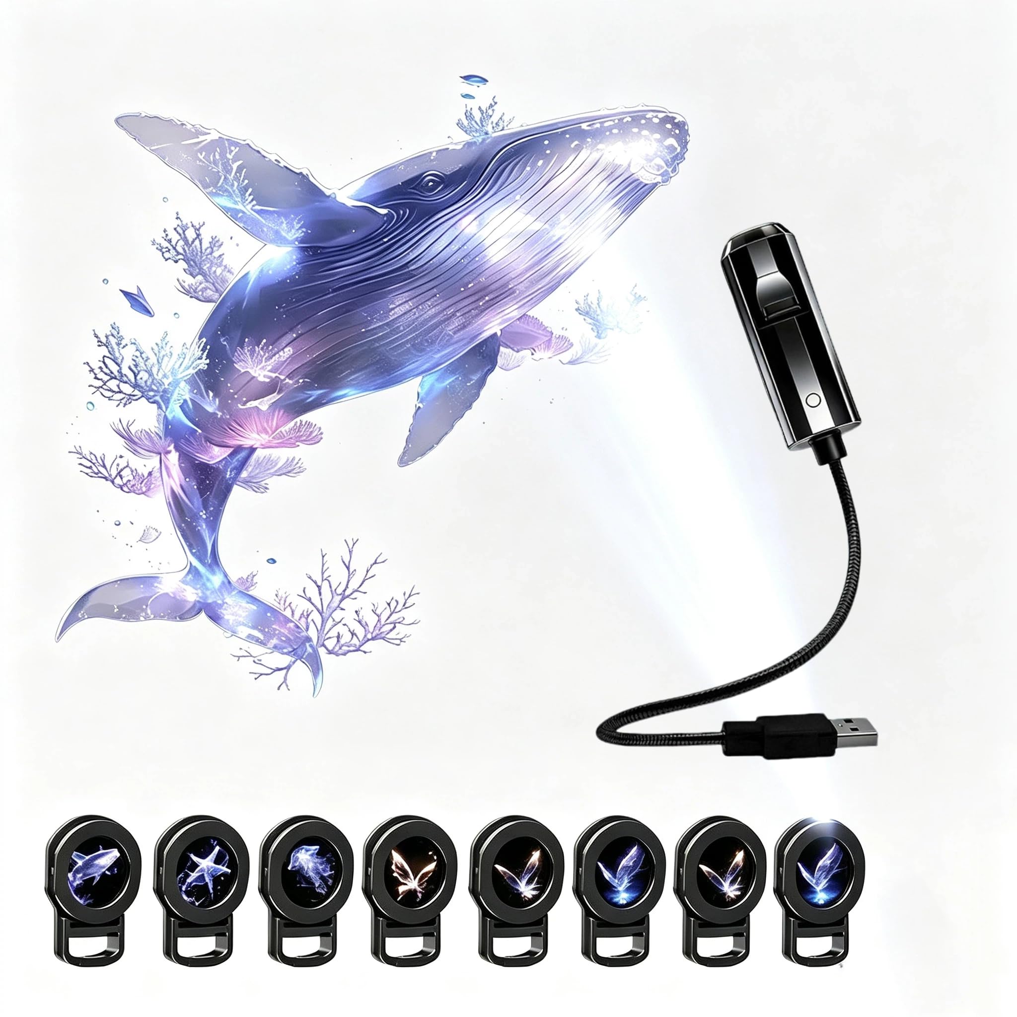 JytxhgzrVZ Galaxy Projector Light, Dreamy LED Projector Lamp, 360° Rotatable Star Night Light, USB Powered Holographic Projector, Novelty Ceiling Light for Party Bedroom Car Decor, Kids Gifts (A 6PC)