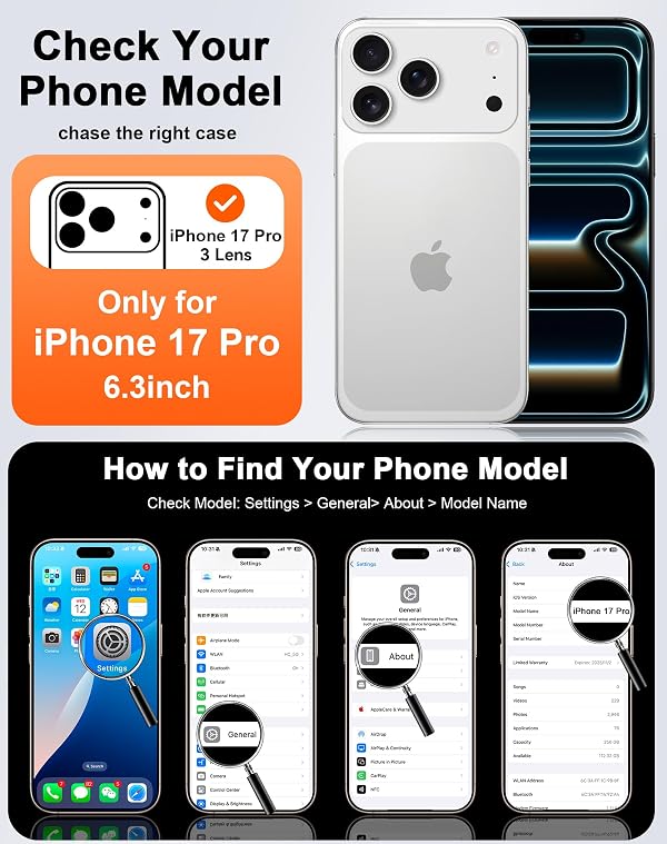 Vizvera for iPhone 17 Pro Case Wallet RFlD [Cards Holder][Camera Control][Camera Cover] Full Body Rugged Shockproof Silicone Protective Phone Case for iPhone 17 Pro 6.3'' 2025(Blue) by Vizvera - Used condition - Image 2