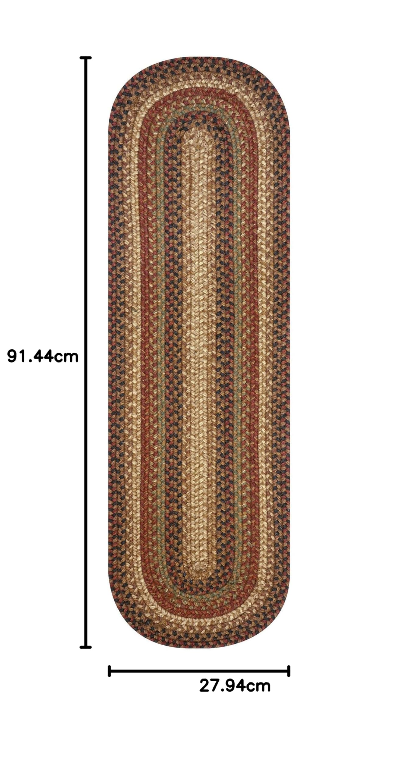 Homespice Owalny bieżnik na stół z piernika, 28 x 91 cm, brązowy, ręcznie wykonany z juty, bogate kolory, łatwy do czyszczenia, trwały i chroni meble