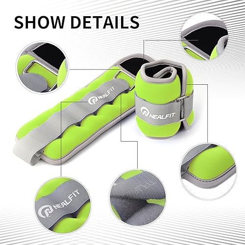 Miniatura 3 de Pesas de tobillo para hombres, mujeres y niños, pesas de muñeca con correa ajustable para correr, gimnasia, aeróbicos, gimnasio, fitness