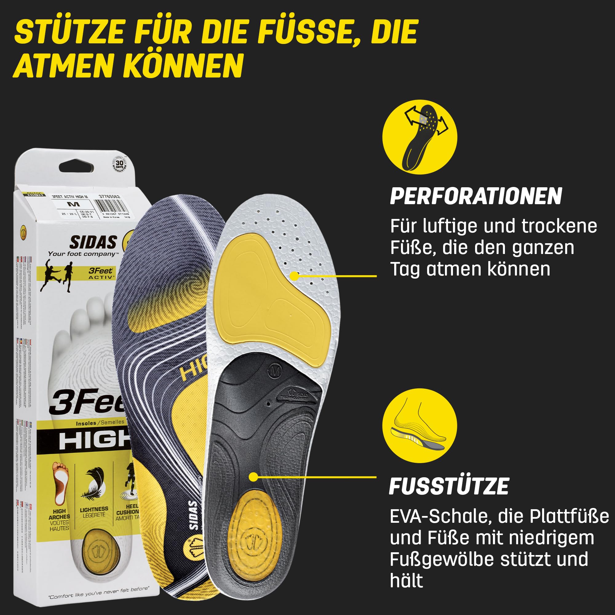 Sidas 3feet Activ' High Insoles
