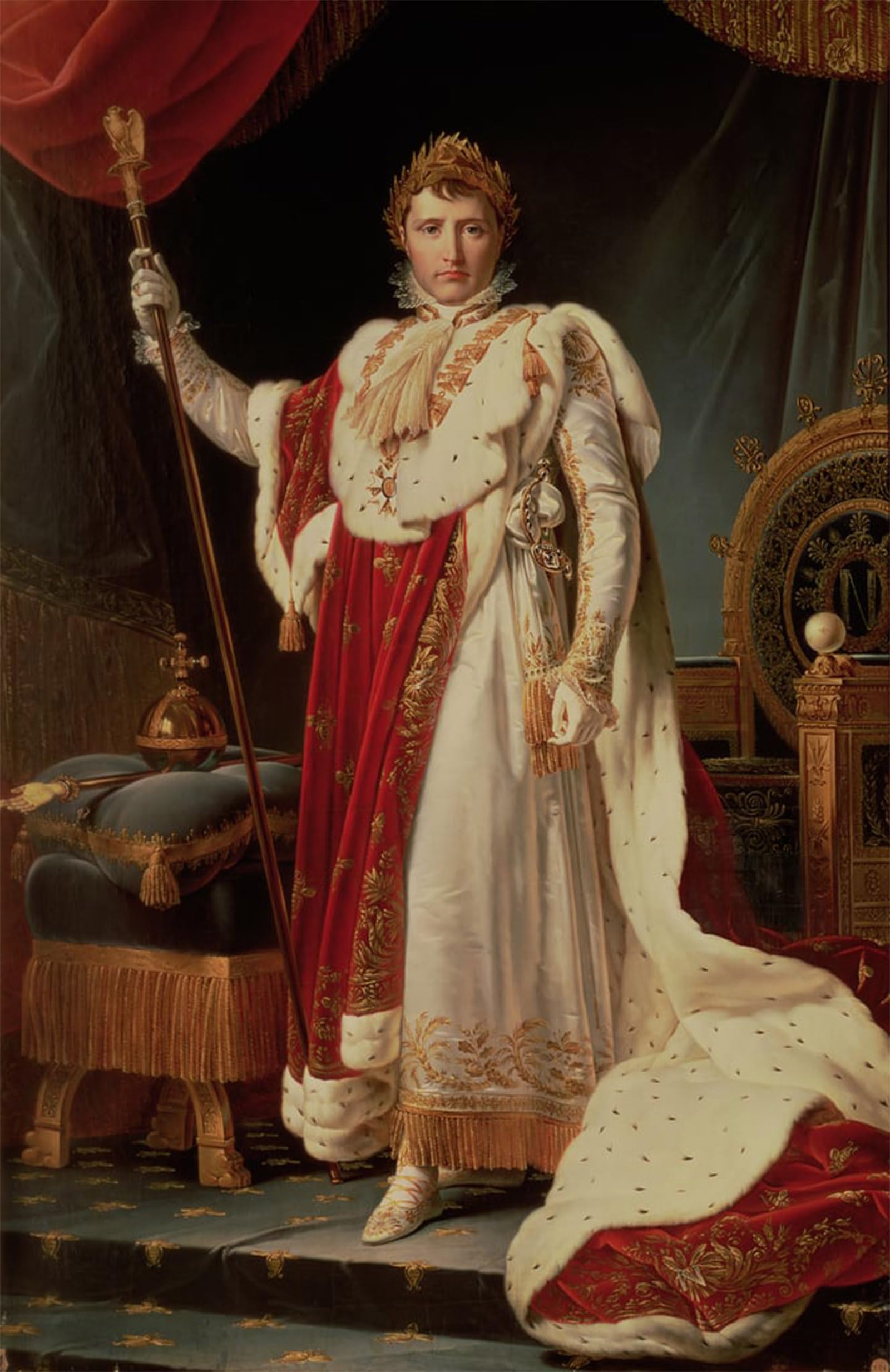 POSTERIIk Famous Animal Posters Vintage Picture Napoleon in Coronation Robes by Baron François Pascal Simon Gérard Modern Wall Decor for Home Decor 60x90cm