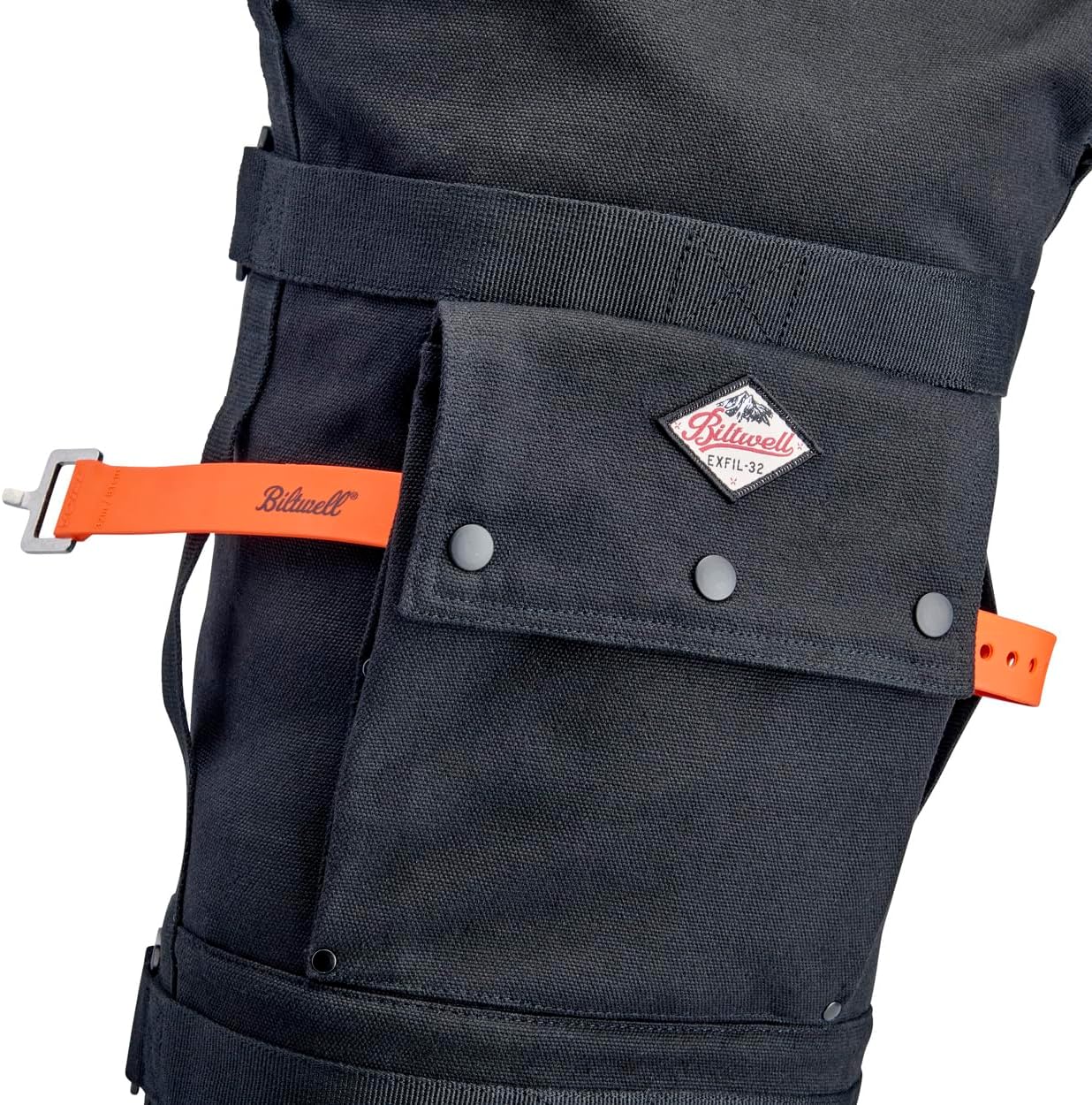 Biltwell EXFIL-32 Sissy Bar Bag Black - Canvas Motorcycle Bag, Compatible with Custom, Touring and Cruiser Motorcycles
