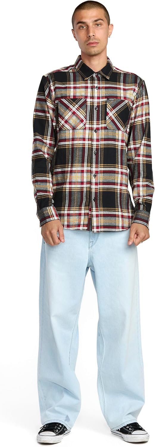 Volcom Mens Nerastone Long Sleeve Flannel Shirt - Image 2