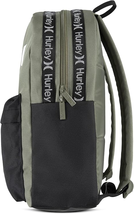 Hurley Unisex O&o Taping Daypack Backpack – Laptop Compartment & Water Bottle Pocket (18")